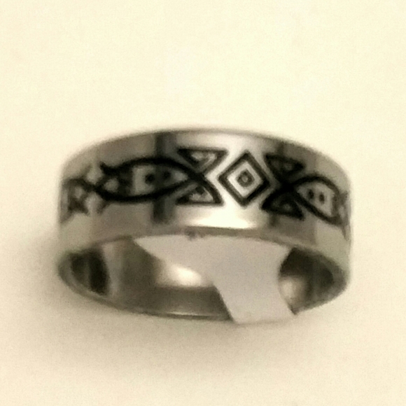 Men's Ring, Stainless Steel Silver Ring - Picture 1 of 4